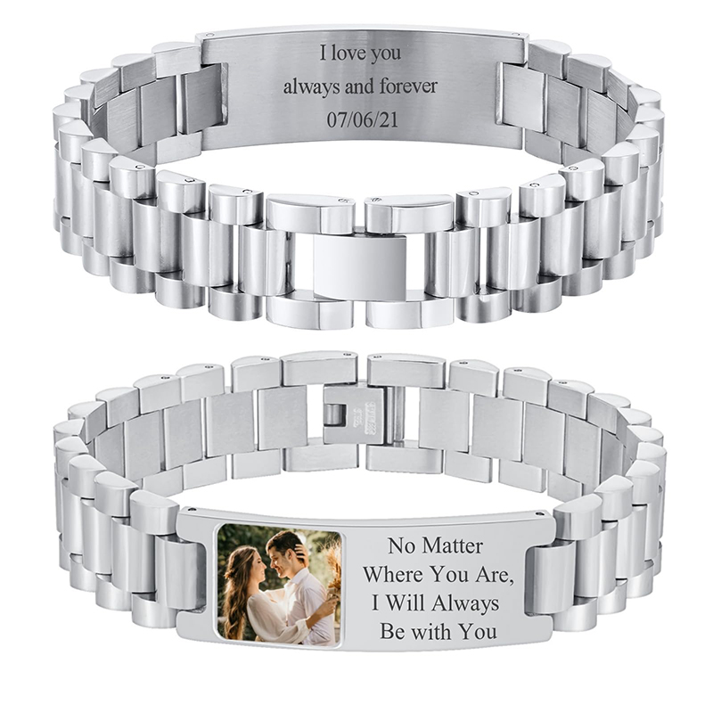Jewelry Watches Men - Custom Picture Text Bracelet Watch Band