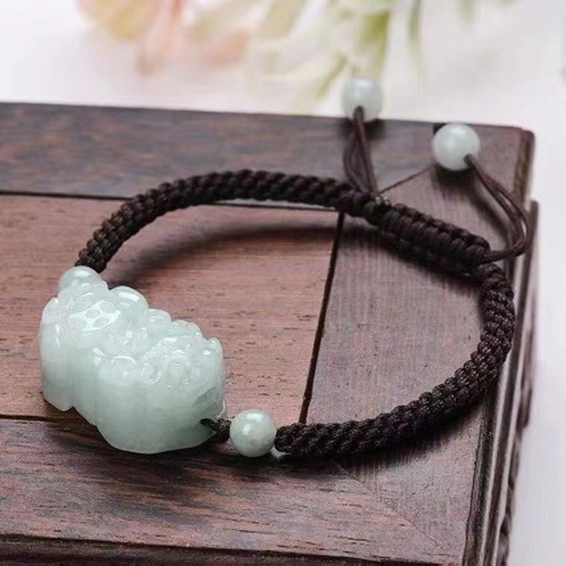 Jewelry & Watches Vitopoulos - Natural Jadeite A-grade Pixiu Bracelet for