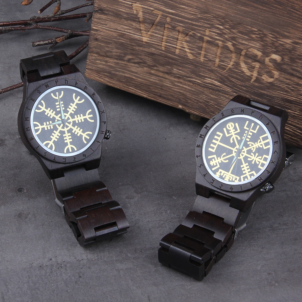 Jewelry Watches Men - Handmade Wooden Watches Man Women Runic