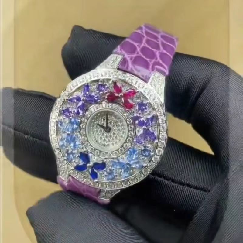Jewels In Quartz Watches - Luxury Colorful Women's Watch Quality Jewel