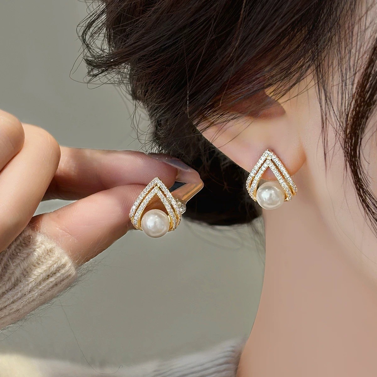 925 Silver Needle Korean Fashi - огляд і ціна Pearl Stud Earrings