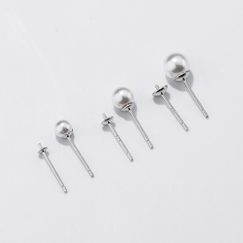 S925 Sterling Silver Earrings  - огляд і ціна Pearl Stud Earrings