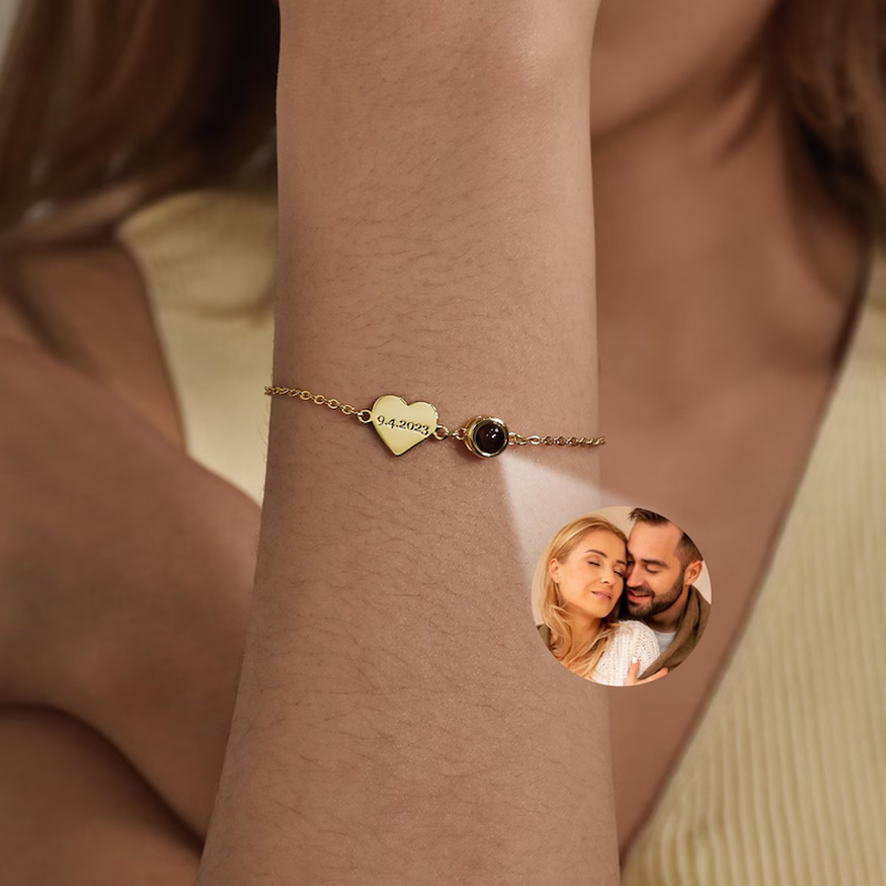 Custom Name Bracelet with Phot - огляд і ціна Rose Gold Bracelet