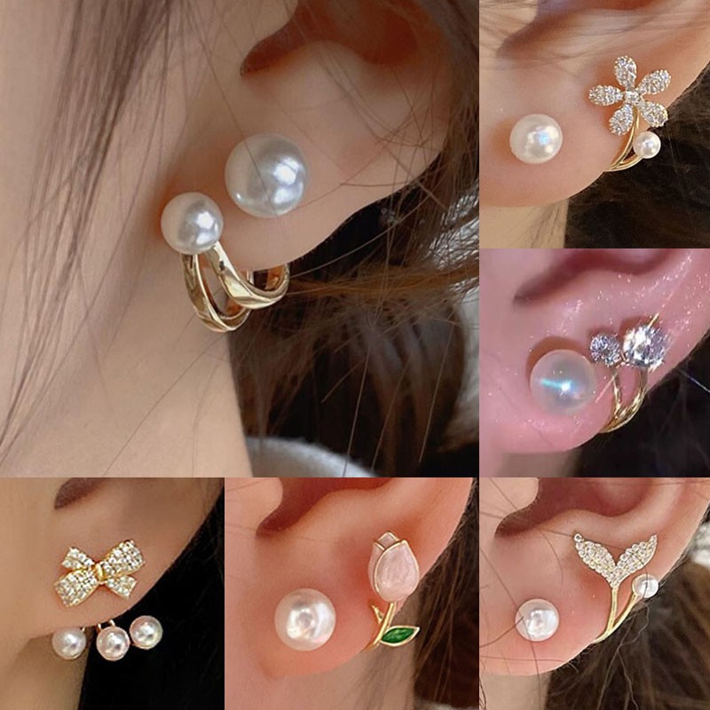 925 Silver Needle Korean Fashi - огляд і ціна Pearl Stud Earrings