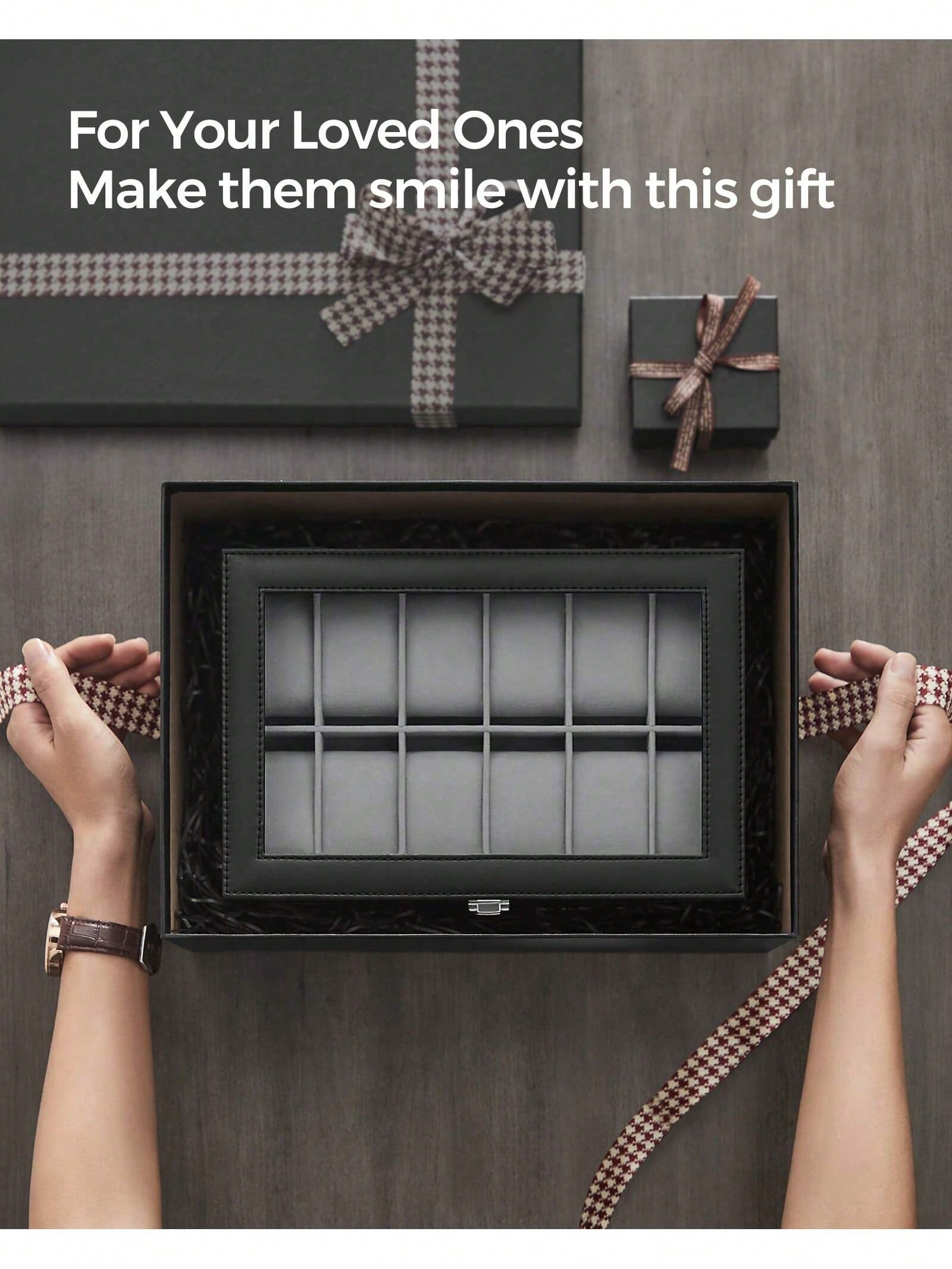 12-Slot Lockable Watch Box wit - огляд і ціна Jewelry Watches Box