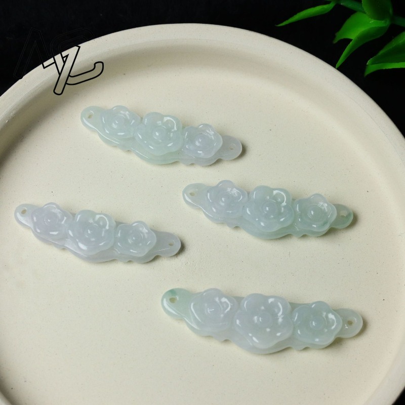 1pc Natural Jadeite Emerald Fl - огляд і ціна Jewelry & Watches Vitopoulos