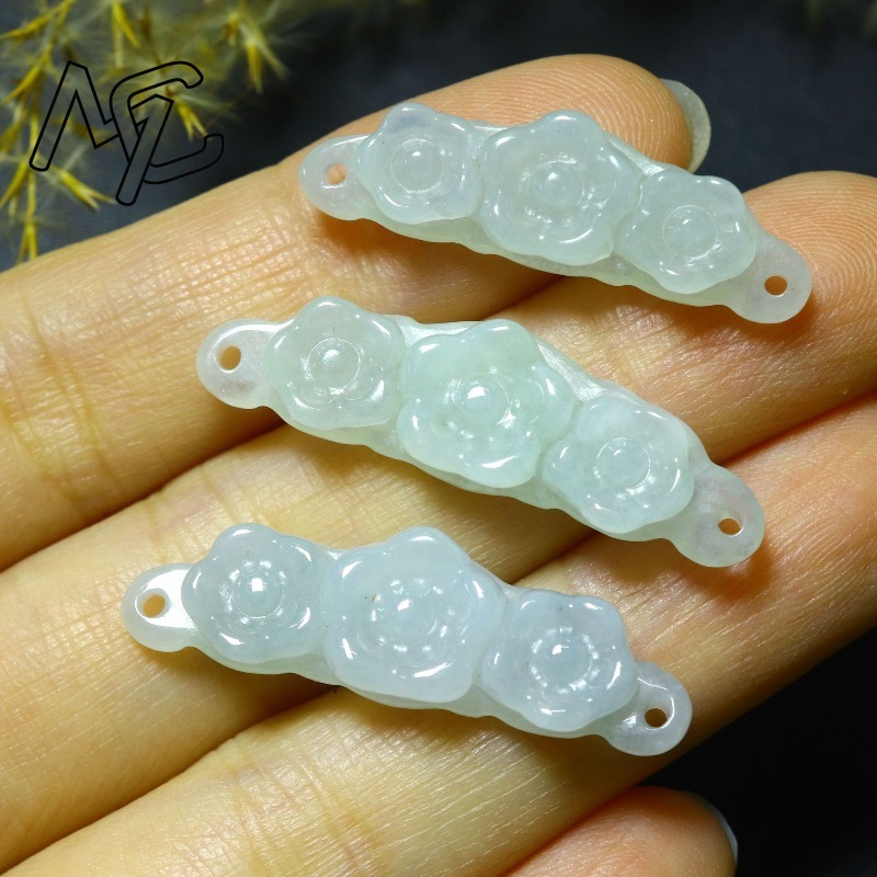 1pc Natural Jadeite Emerald Fl - огляд і ціна Jewelry & Watches Vitopoulos