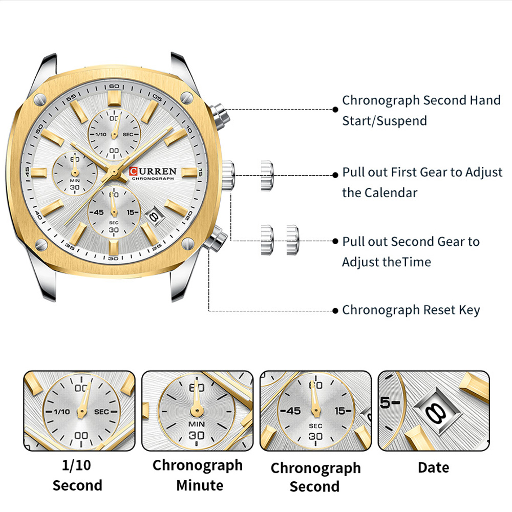CURREN Modern Men's 42mm Sport - огляд і ціна Jewellery Watch