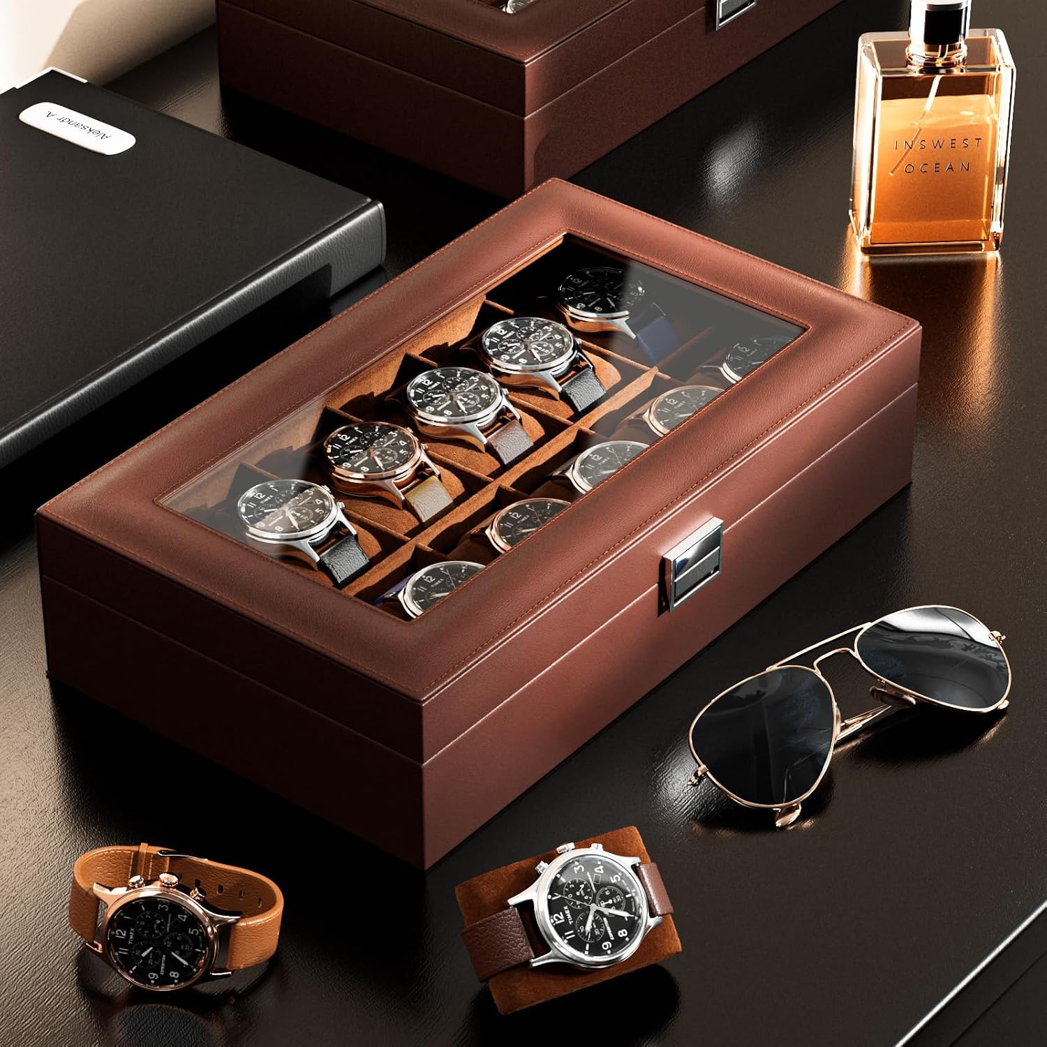 12 Slot Watch Display Case wit - огляд і ціна Watch Display Box