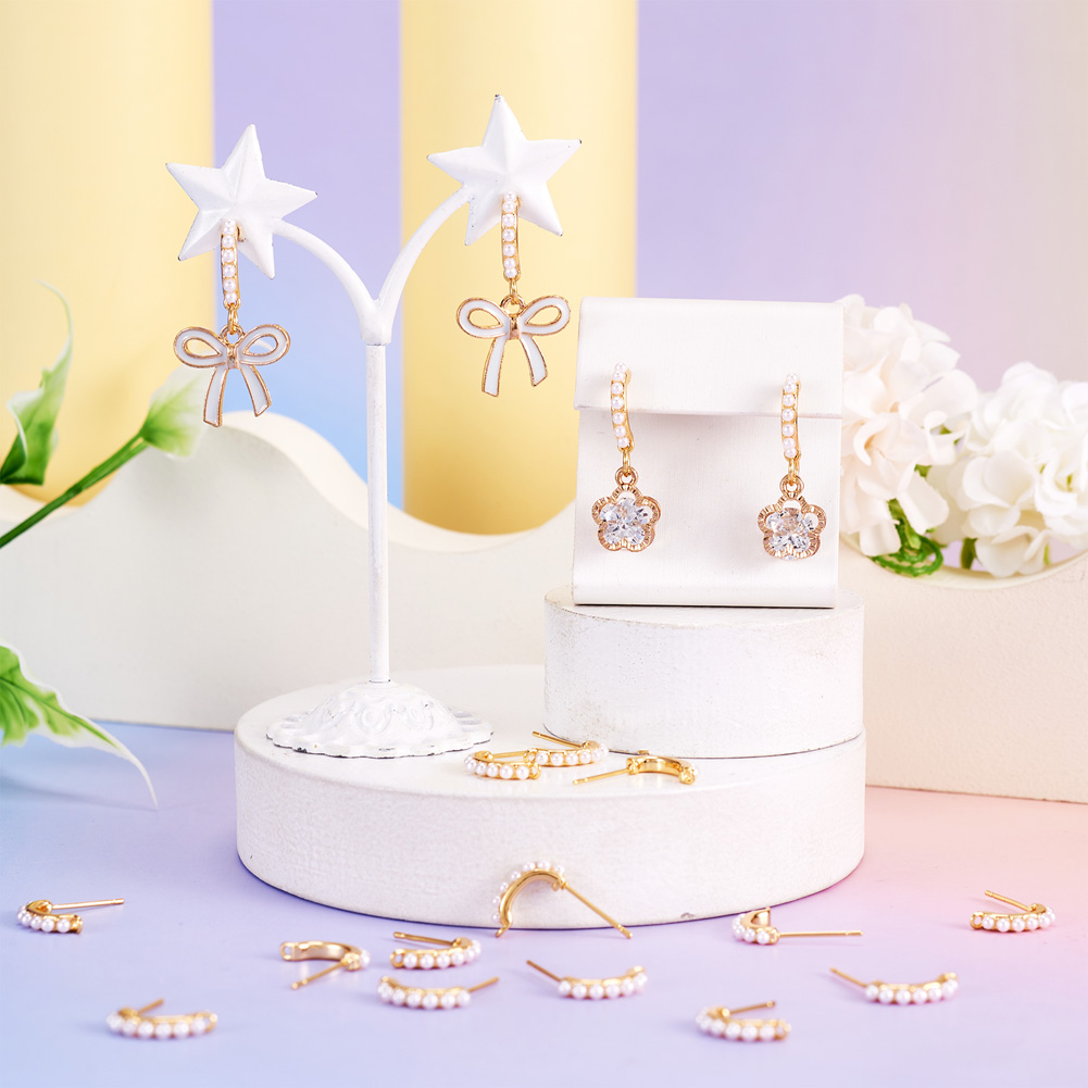 30pcs Brass Stud Earring Findi - огляд і ціна Pearl Stud Earrings
