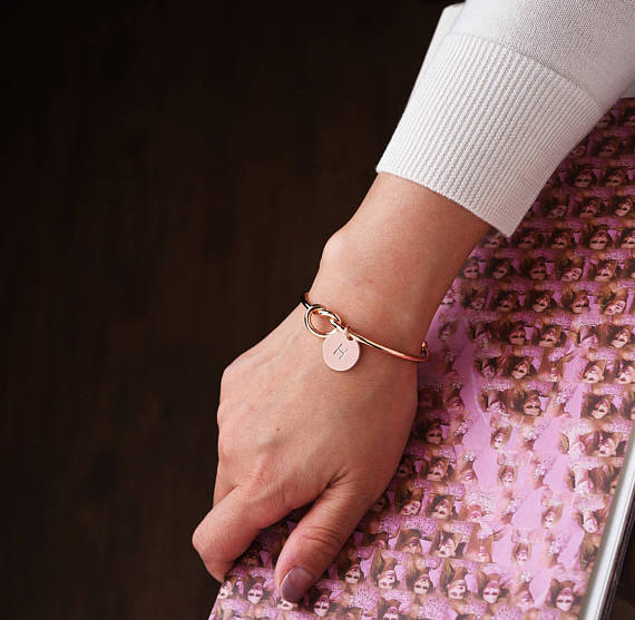 Duoying Engraved Letters Brace - огляд і ціна Rose Gold Bracelet