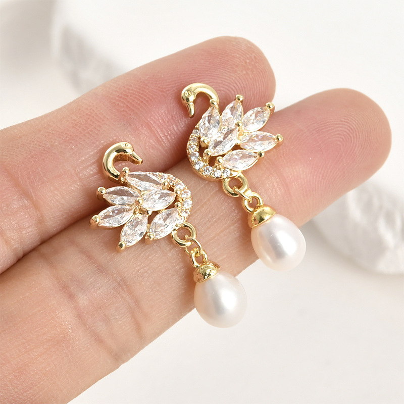 14k Electroplated Real Gold Co - огляд і ціна Pearl Stud Earrings