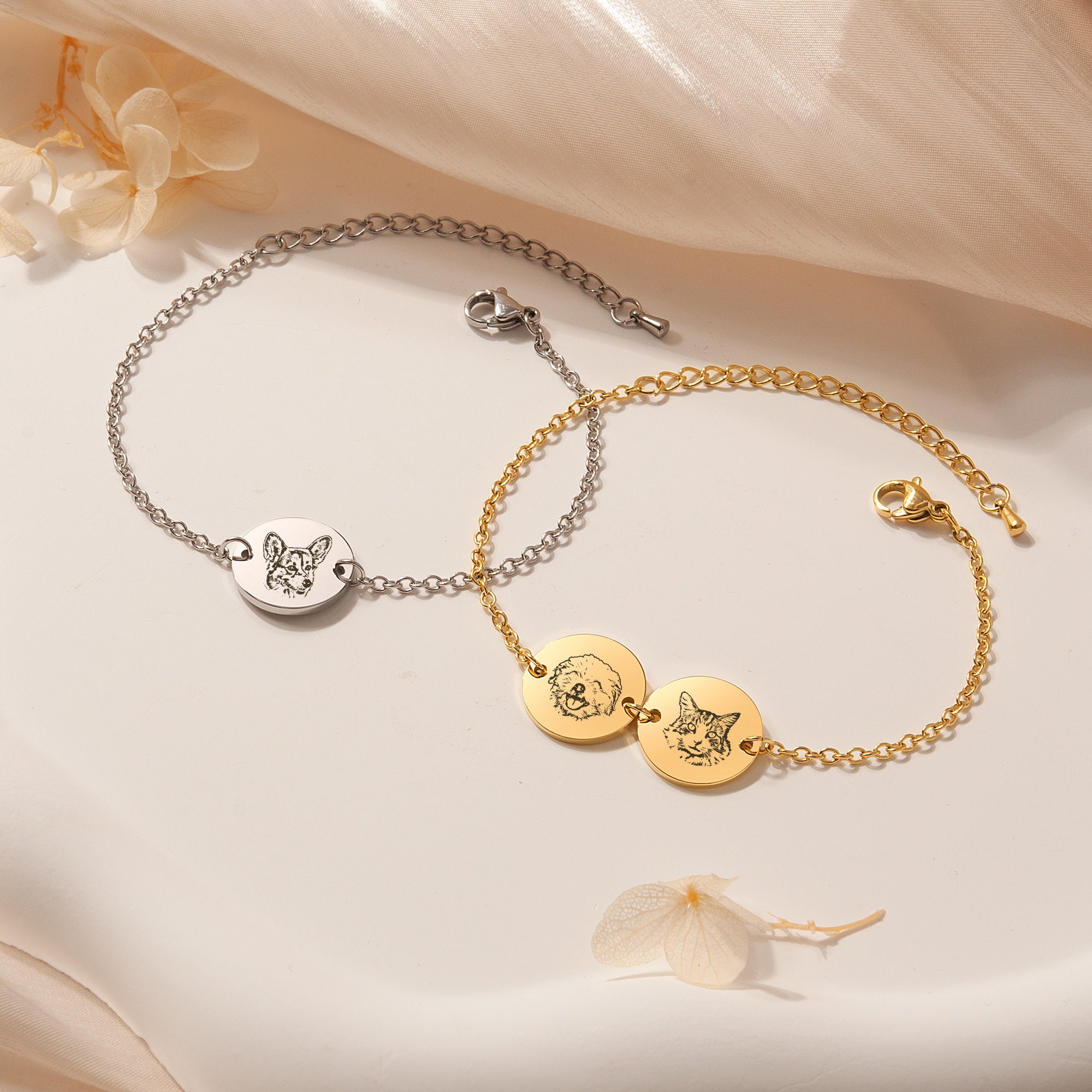 Pet Bracelet Dog Portrait Cust - огляд і ціна Rose Gold Bracelet